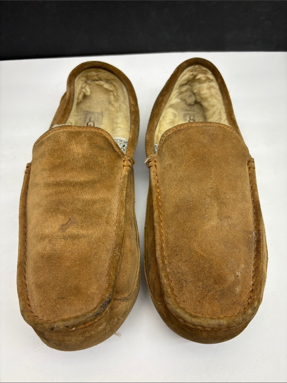 UGG Men's Brown Suede Slip-On Slippers,  sz 12, box 69